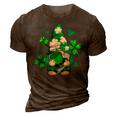 Love Gnomes Irish Shamrock St Patricks Day Four Leaf Clover  3D Print Casual Tshirt Brown