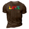 Love Puzzle Pieces Heart Autism Awareness Tie Dye Gifts 3D Print Casual Tshirt Brown