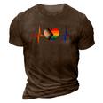 Lovely Lgbt Gay Pride Heartbeat Lesbian Gays Love Lgbtq Great Gift 3D Print Casual Tshirt Brown