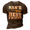 Mans Best Friend V2 3D Print Casual Tshirt Brown