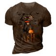 Meh Cat Black Funny For Women Funny Halloween 3D Print Casual Tshirt Brown