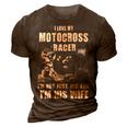 Motocross Wife 3D Print Casual Tshirt Brown