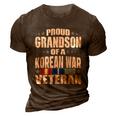 Proud Grandson Of Korean War Veteran Military Family Gift 3D Print Casual Tshirt Brown