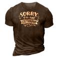 Sarcastic Funny Quote Sorry Im Not Listening White 3D Print Casual Tshirt Brown