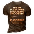 Smart Persons Sport Front 3D Print Casual Tshirt Brown