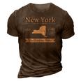 The Empire State &8211 New York Home State 3D Print Casual Tshirt Brown
