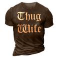 Thug Wife V3 3D Print Casual Tshirt Brown