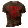Trick Or Yeet - Blood Red Fun Halloween Costume Party Meme 3D Print Casual Tshirt Brown