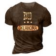 Vintage Enid Oklahoma Home Roots 3D Print Casual Tshirt Brown