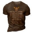 What Is A Navy Veteran For Her 3D Print Casual Tshirt Brown