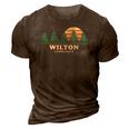 Wilton Ct Vintage Throwback Tee Retro 70S Design 3D Print Casual Tshirt Brown