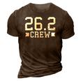 Womens 262 Running Design Marathon Crew Gift 3D Print Casual Tshirt Brown