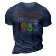 39 Year Old Gifts Legend Since 1983 39Th Birthday Retro 3D Print Casual Tshirt Navy Blue