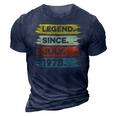 44Th Birthday Retro Vintage Legend Since July 1978 3D Print Casual Tshirt Navy Blue
