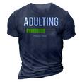 Adult 18Th Birthday Adulting For 18 Years Old Girls Boys 3D Print Casual Tshirt Navy Blue