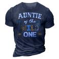 Auntie The Wild One Girl Birthday Matching Family Party 3D Print Casual Tshirt Navy Blue
