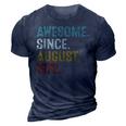 Awesome Since August 1972  50 Years Old 50Th Birthday  3D Print Casual Tshirt Navy Blue