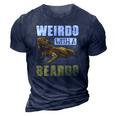 Bearded Dragon Weirdo With A Beardo Reptiles 3D Print Casual Tshirt Navy Blue