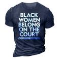 Black Women Belong On The Court Sistascotus Shewillrise 3D Print Casual Tshirt Navy Blue