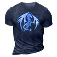 Blue Ice Dragon Kids Halloween Team Undead 3D Print Casual Tshirt Navy Blue