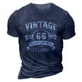 Born In 1956 Vintage Classic Dude 66Th Years Old Birthday Graphic Design Printed Casual Daily Basic 3D Print Casual Tshirt Navy Blue
