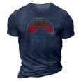 Charlotte City Skyline Retro 80S Style Souvenir Gift 3D Print Casual Tshirt Navy Blue
