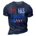 Couples Matching 4Th Of July - Im His Sparkler 3D Print Casual Tshirt Navy Blue