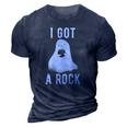 Cute Ghost Halloween I Got A Rock 3D Print Casual Tshirt Navy Blue