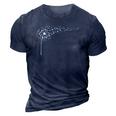 Dandelion Blowing Music Notes Cute Christmas Gift 3D Print Casual Tshirt Navy Blue