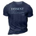 Definition Of Dissent Differ In Opinion Or Sentiment 3D Print Casual Tshirt Navy Blue