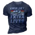 Extra Lives Funny Video Game Controller Retro Gamer Boys  V10 3D Print Casual Tshirt Navy Blue