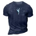 Flyer Cheerleading Scale Stunt Pose Cheer Team 3D Print Casual Tshirt Navy Blue