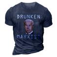 Funny Anti Biden Drunken Marxist Joe Biden 3D Print Casual Tshirt Navy Blue