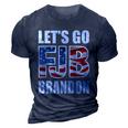Funny Anti Biden Fjb Lets Go Brandon Fjb Flag Image Apparel 3D Print Casual Tshirt Navy Blue