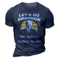 Funny Anti Biden Fjb Lets Go Brandon Let Go Brandon Funny Fjb Meme Americ 3D Print Casual Tshirt Navy Blue