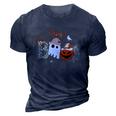 Funny Halloween Hey Boo Funny Halloween Cute Ghost Pumpkin Graphic Design Printed Casual Daily Basic 3D Print Casual Tshirt Navy Blue