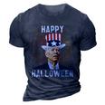 Funny Joe Biden Happy Halloween For Fourth Of July V2 3D Print Casual Tshirt Navy Blue