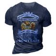 GRUMPY NAVY VET 3D Print Casual Tshirt Navy Blue