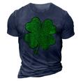 Happy Clover St Patricks Day Irish Shamrock St Pattys Day  3D Print Casual Tshirt Navy Blue