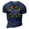 Happy Fall Leaves Cute Autumn Funny Halloween Holiday Women 3D Print Casual Tshirt Navy Blue