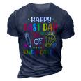 Happy Last Day Of Kindergarten School Funny Teacher Students  3D Print Casual Tshirt Navy Blue
