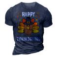 Happy Thanksgiving 2021 Funny Turkey Day Autumn Fall Season V2 3D Print Casual Tshirt Navy Blue