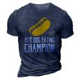 Hot Dog Eating Champion Fast Food 3D Print Casual Tshirt Navy Blue