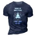 Hurry Up Inner Peace I Don&8217T Have All Day Funny Meditation 3D Print Casual Tshirt Navy Blue