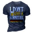 I Dont Give A Schnitzel German Beer Wurst Funny Oktoberfest  3D Print Casual Tshirt Navy Blue