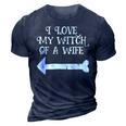 I Love My Witch Wife Halloween T - His And Hers 3D Print Casual Tshirt Navy Blue