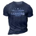 Im Leandro Doing Leandro Things 3D Print Casual Tshirt Navy Blue