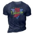Kokomo Indiana Retro Triangle In City 3D Print Casual Tshirt Navy Blue