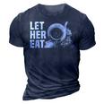 Let Her Eat 3D Print Casual Tshirt Navy Blue