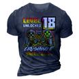 Level 18 Unlocked Crushing It 2004 Video Game 18Th Birthday 3D Print Casual Tshirt Navy Blue